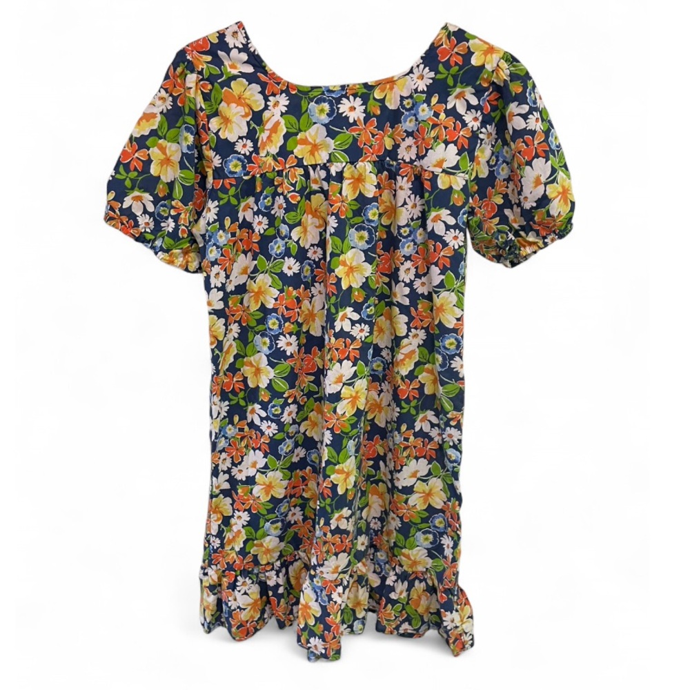 Vintage Floral Short Sleeve Dress